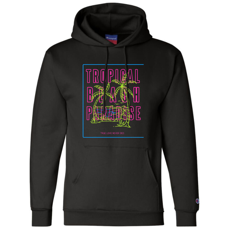 Tropical Paradise Love Champion Hoodie by lullabellelaart | Artistshot