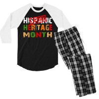 Happy Latinx Hispanic Heritage Month T Shirt Men's 3/4 Sleeve Pajama Set | Artistshot