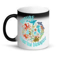 Future Marine Biologist Ocean Life Drawing Whale Octopus Magic Mug | Artistshot