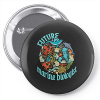 Future Marine Biologist Ocean Life Drawing Whale Octopus Pin-back Button | Artistshot