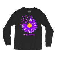 Butterfly Purple Ribbon Sunflower Overdose Awareness T Shir Long Sleeve Shirts | Artistshot