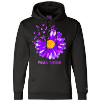 Butterfly Purple Ribbon Sunflower Overdose Awareness T Shir Champion Hoodie | Artistshot