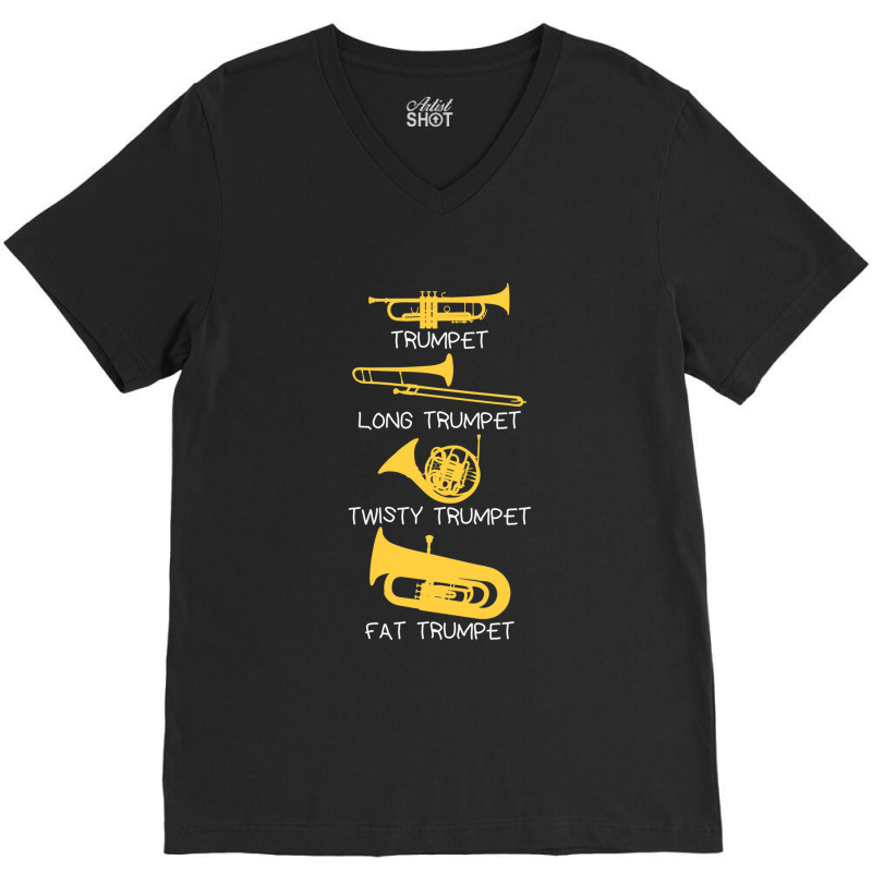 Types Of Trumpet V-Neck Tee by DenzelTyler | Artistshot