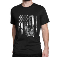 Us American Flag Guitar Musician Distressed Racerback Guitarsa Classic T-shirt | Artistshot