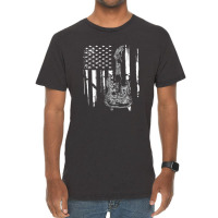 Us American Flag Guitar Musician Distressed Racerback Guitarsa Vintage T-shirt | Artistshot