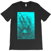 Giant Octopus Pirate Ship Vintage Kraken Sailing Squid Xmas T-shirt | Artistshot