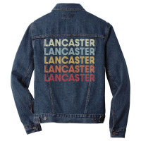 Lancaster California Lancaster Ca Retro Vintage Text T Shirt Men Denim Jacket | Artistshot