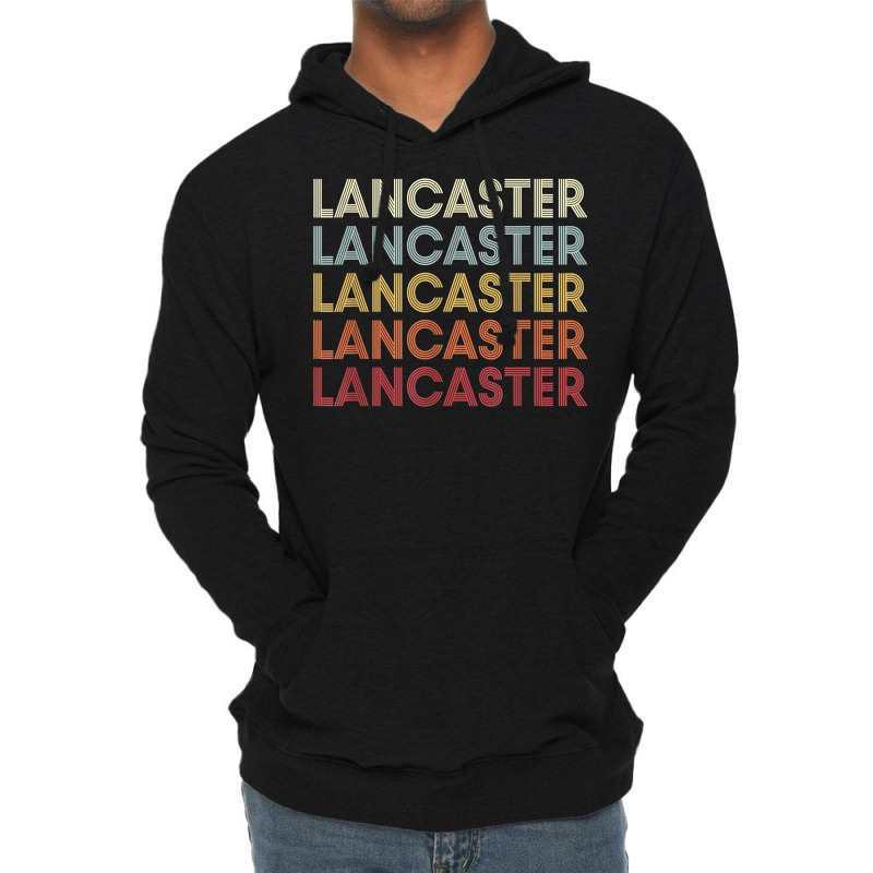 Lancaster California Lancaster Ca Retro Vintage Text T Shirt Lightweight Hoodie | Artistshot