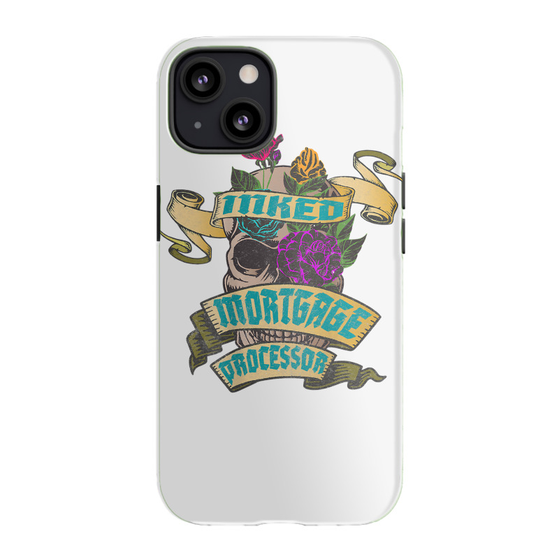 Mortgage Processor Inked Skull Tattoo Backside Design T Shirt Iphone 13 Case | Artistshot