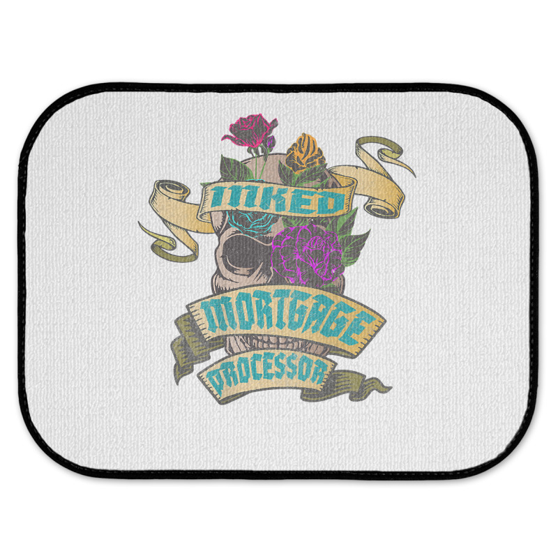 Mortgage Processor Inked Skull Tattoo Backside Design T Shirt Rear Car Mat | Artistshot