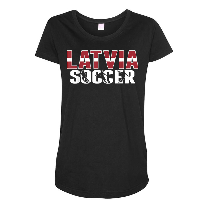 Latvia Soccer Fans Jersey   Proud Latvian Football Lovers T Shirt Maternity Scoop Neck T-shirt by alyshasur9x | Artistshot