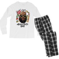 Bald Black Man Real Estate Boss Men's Long Sleeve Pajama Set | Artistshot