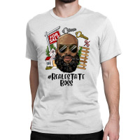 Bald Black Man Real Estate Boss Classic T-shirt | Artistshot