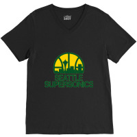 Seattle Supersonics - Vintage V-neck Tee | Artistshot