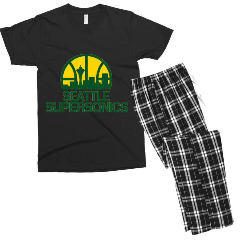 Seattle Supersonics - Vintage Men's T-shirt Pajama Set by cm-arts | Artistshot