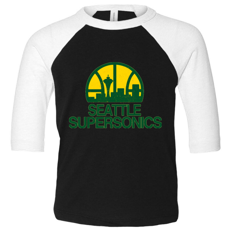 Seattle Supersonics - Vintage Toddler 3/4 Sleeve Tee by cm-arts | Artistshot