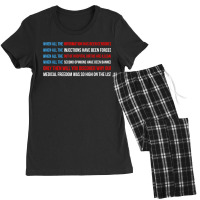 American Flag Medical Freedom No Vaccine Mandates Anti Vax Women's Pajamas Set | Artistshot