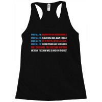 American Flag Medical Freedom No Vaccine Mandates Anti Vax Racerback Tank | Artistshot