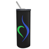 Blue And Green Eating Disorder Symbol - Neda Skinny Tumbler | Artistshot