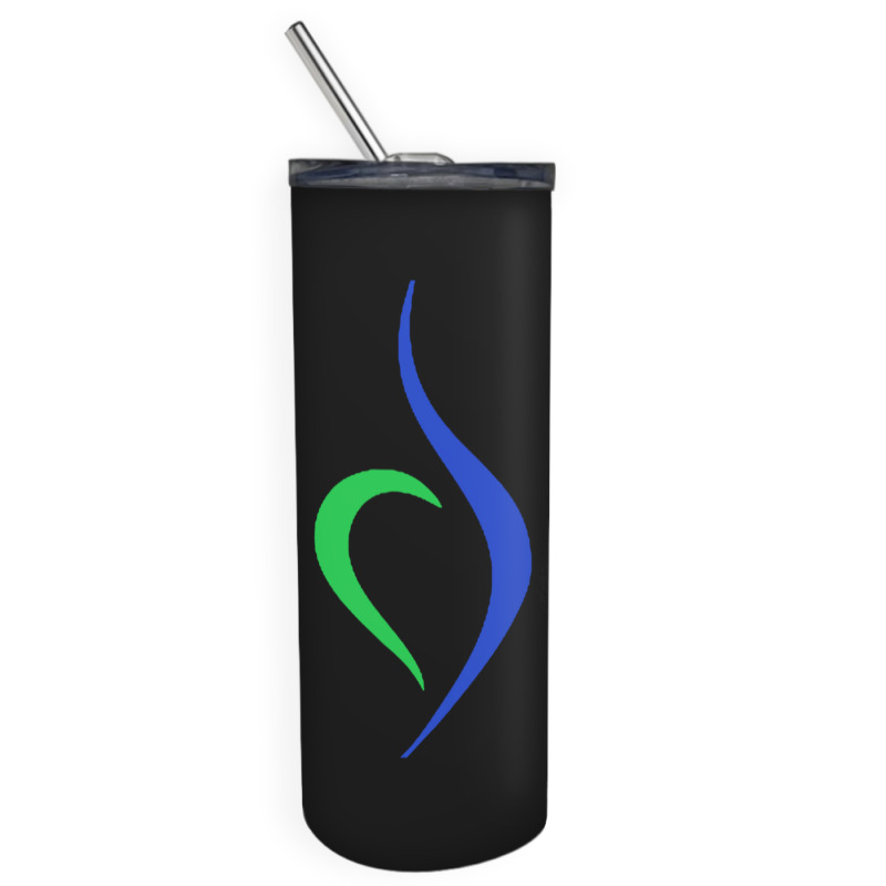 Blue And Green Eating Disorder Symbol - Neda Skinny Tumbler | Artistshot