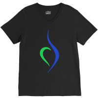 Blue And Green Eating Disorder Symbol - Neda V-neck Tee | Artistshot