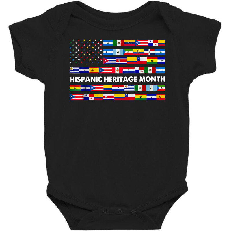 National Hispanic Heritage Month Celebration Latin Flags T Shirt Baby Bodysuit by cm-arts | Artistshot