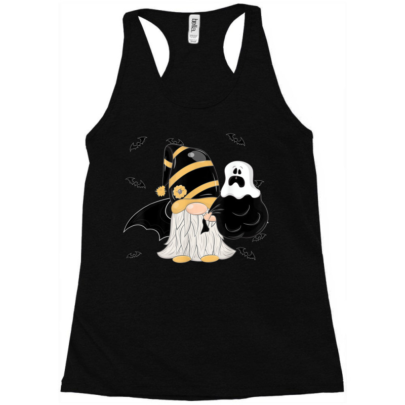 Dwarf Gnome Halloween Costume Bats Ghost Racerback Tank by Fashzilla | Artistshot