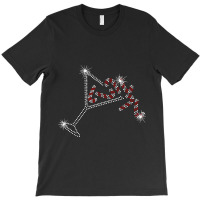 Christmas Candy Cane Martini Bling Rhinestone Christmas T-shirt | Artistshot