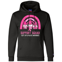 Cleft Lip & Palate Awareness Support Squad Gnomes Rainbow T Shirt Champion Hoodie | Artistshot