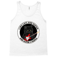 I Like Cats And Guitar And Maybe 3 People Cat Plays Guitar Love Cat Tank Top | Artistshot