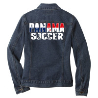 Panama Soccer Lovers Jersey Panamanian Flag Football Players T Shirt Ladies Denim Jacket | Artistshot