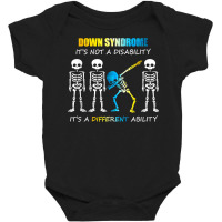 Down Syndrome It's Not A Disability Funny Dabbing Skeleton T Shirt Baby Bodysuit | Artistshot