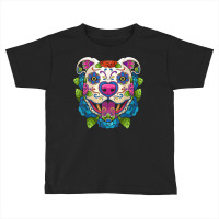 Pit Bull Sugar Skull Mexico Dog Calavera Dia De Los Muertos T Shirt Toddler T-shirt | Artistshot