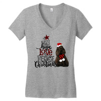 Joy Hope Love Peace Christmas Black American Cocker Spaniel Women's V-neck T-shirt | Artistshot