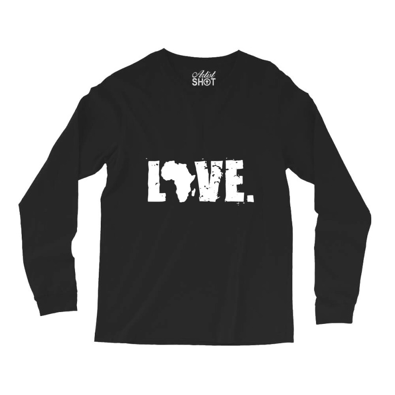 I Love Africa, Native African And Proud Long Sleeve Shirts by cm-arts | Artistshot