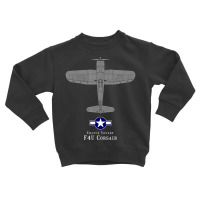 F4u Corsair Tech Drawing Wwii Naval Airplane Toddler Sweatshirt | Artistshot