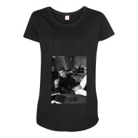 Austin Butler Black And White Maternity Scoop Neck T-shirt | Artistshot