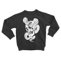 Skull And Snake, Skull And Snake Vintage, Skull And Snake Art, Skull A Toddler Sweatshirt | Artistshot