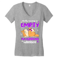 Mostly Running On Empty Mucolididoses Warrior T Shirt Women's V-neck T-shirt | Artistshot