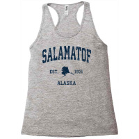 Salamatof Alaska Ak Vintage Athletic Navy Sports Design T Shirt Racerback Tank | Artistshot