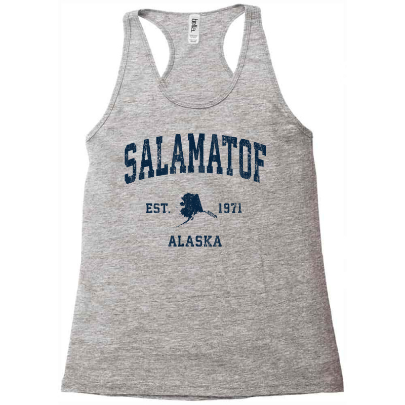 Salamatof Alaska Ak Vintage Athletic Navy Sports Design T Shirt Racerback Tank by cm-arts | Artistshot