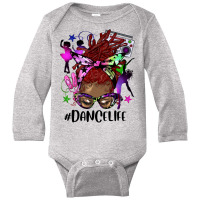 Afro Red Locs Messy Bun Dance Life Long Sleeve Baby Bodysuit | Artistshot