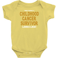 Never Underestimate The Strength Of A Childhood Cancer Warrior Baby Bodysuit | Artistshot