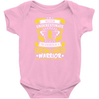 Never Underestimate The Strength Of A Sarcoma Cancer Warrior Baby Bodysuit | Artistshot