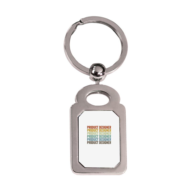 Product Designer Retro T Shirt Silver Rectangle Keychain | Artistshot