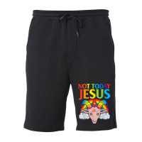 Today Not Jesus Satan Goat Satanic Rainbow Satanism Gift T Shirt Fleece Short | Artistshot