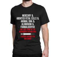 Anti Mandatory Vaccine Educate Against Vaccination Classic T-shirt | Artistshot