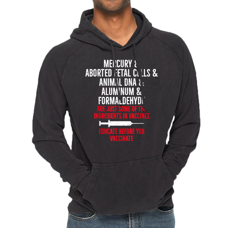 Anti Mandatory Vaccine Educate Against Vaccination Vintage Hoodie by JuniorFrye | Artistshot