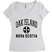 Oak Island Varsity Style Cross Black Print Pullover Hoodie Women's Triblend Scoop T-shirt | Artistshot