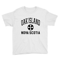 Oak Island Varsity Style Cross Black Print Pullover Hoodie Youth Tee | Artistshot